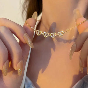 Ouabahas™ - Collier Trèfle en Forme de Cœur : Symbole de Chance et d'Amour